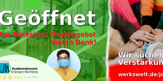 Weiterhin Maskenpflicht in Mensen und Cafeterien