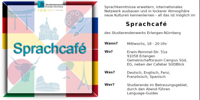 Sprachcafé für alle Studierenden