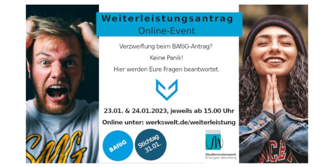 BAföG-Amt: Informationsveranstaltungen zur Weiterleistung